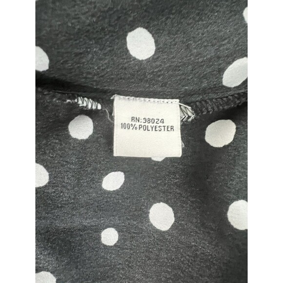 JENNIFER & GRACE Blouse Plus Size 3X Black White Sleeveless Pleated Ruffled Top - Picture 9 of 10